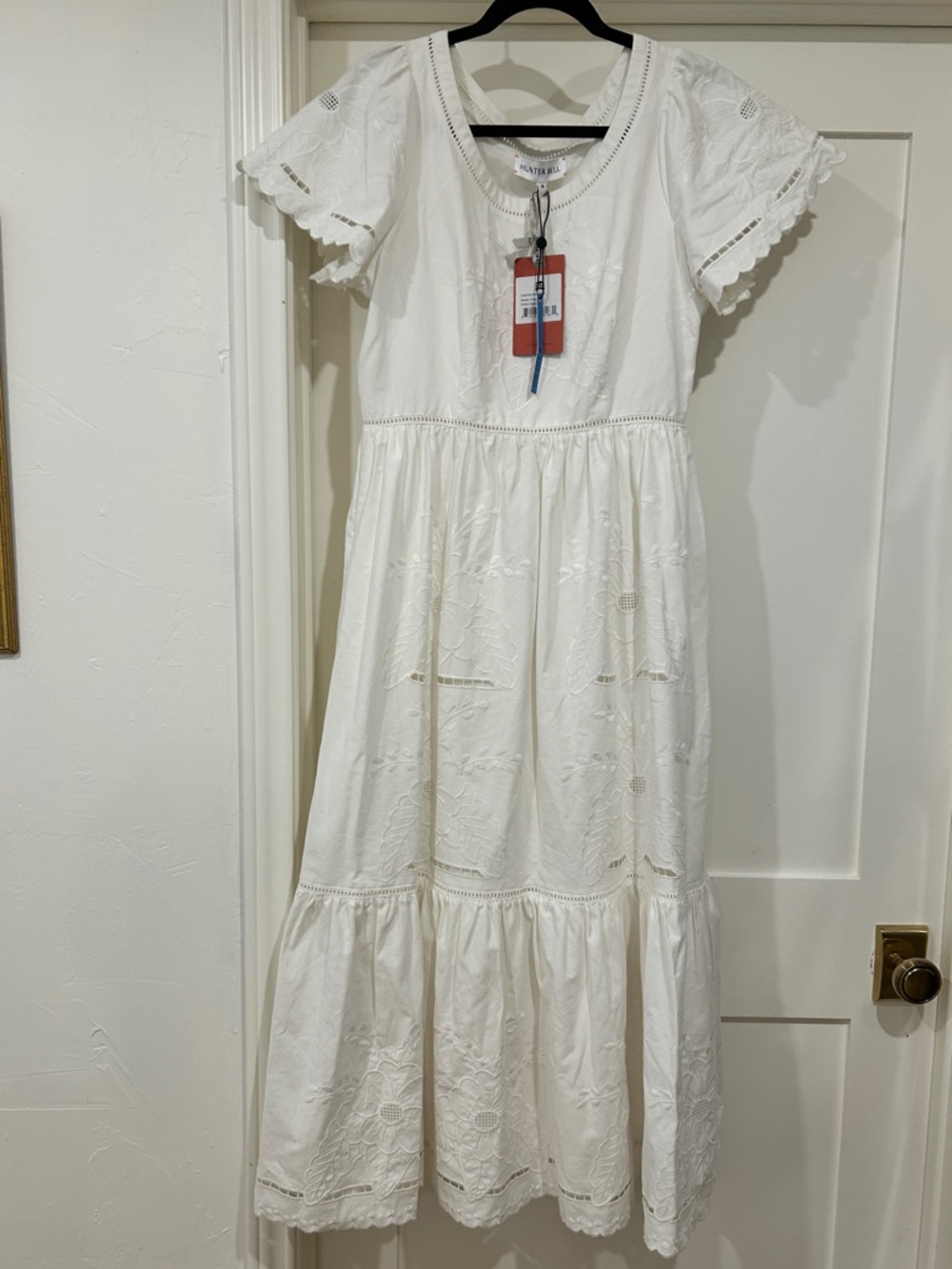 Hunter Bell White Midi Dress